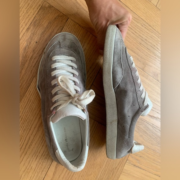 Zara - Grey Leather Sneakers - size 8/39 - Picture 6 of 12